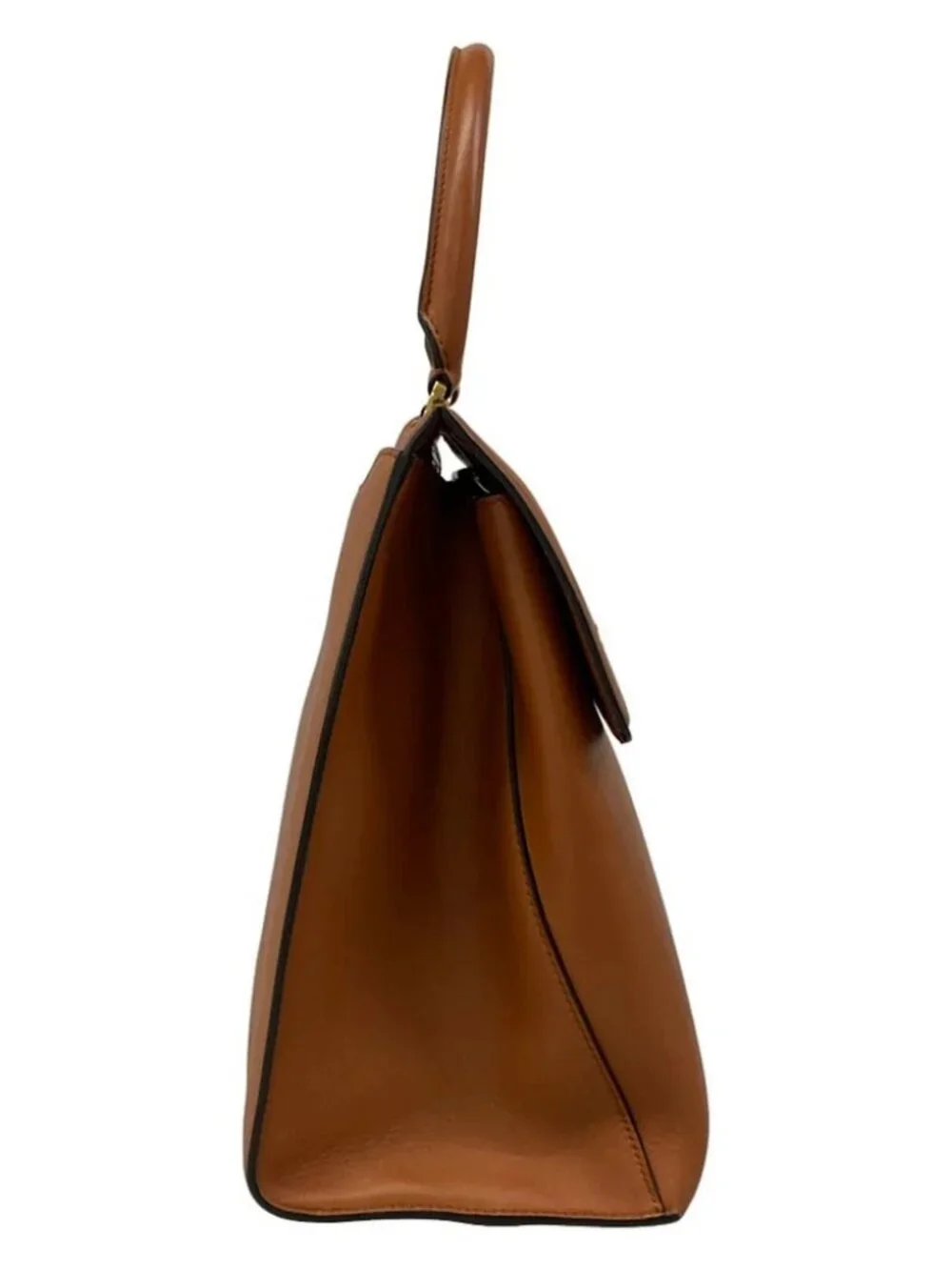 Salvatore Ferragamo Gancini 210400 Brown Leather Handbag